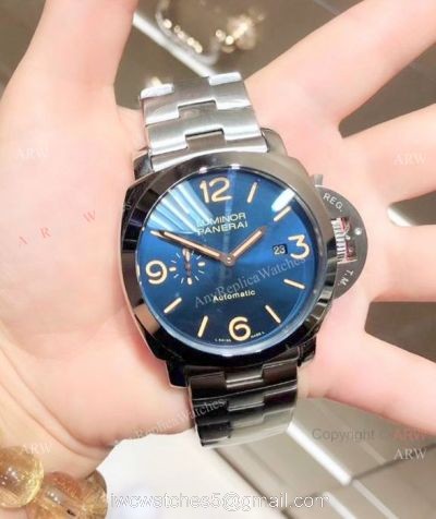 Copy Panerai Luminor Watches 316l Stainless Steel Blue Dial 1