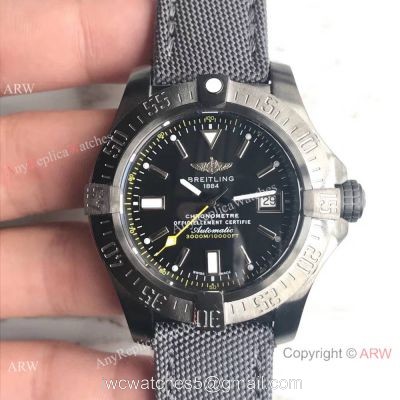 Swiss Grade Copy Breitling Avenger II Seawolf Solid Black Design Watch 45mm 1