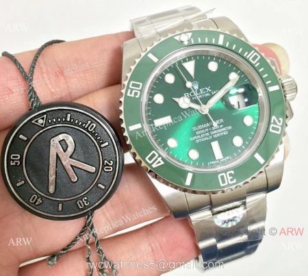 AR Factory Rolex Submariner 116610LV Swiss ETA2824 Green Face Watch 40mm 1