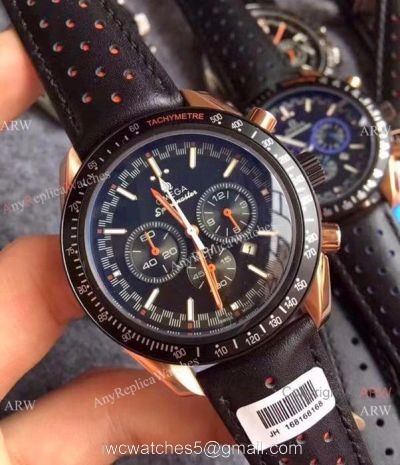 AAA Quality Omega Dark Side Of The Moon Copy Watches Rose Gold Black Dial 1