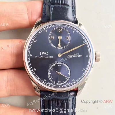 Swiss Grade Replica IWC Regulateur Watch Blue Dial 43mm 1