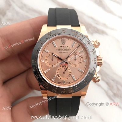 Swiss Grade Rolex ?R Cosmograph Daytona Watch Rose Gold Diamond Dial 1