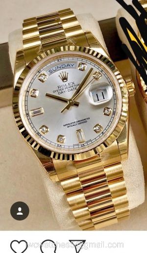 Replica Rolex Day Date Yellow Gold President Diamond Hour Marker Mens Watch 40mm 1