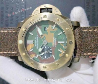 Panerai Luminor Submersible 47 Automatic Replica Watches Camouflage Dial 1