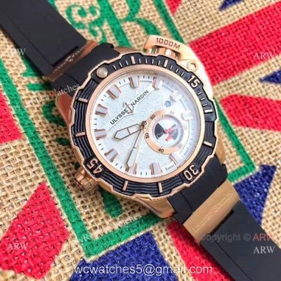 New Ulysse Nardin Deep Dive Hammerhead Shark Limited Edition Watch Copy Rose Gold White Dial 1