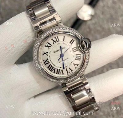 Ballon Bleu De Cartier 33mm Watch Stainless Steel Quartz Movement 1