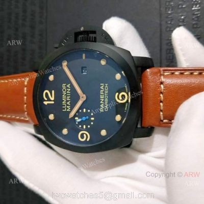 New Luminor Marina Panerai Black PVD Watch PAM00661 1