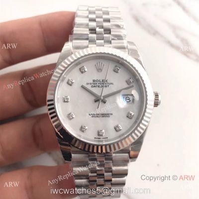 (EW) Rolex Datejust II Stainless Steel White MOP Watch Jubilee Band ETA3255 1