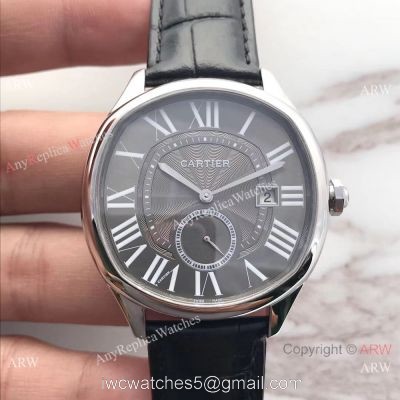 Swiss Drive De Cartier WGNM0003 Replica Watch SS Black Roman Dial 1