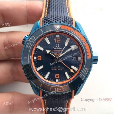 Knock off Omega Seamaster Deep GMT Oramge Black Watch 8906 Swiss Grade 1