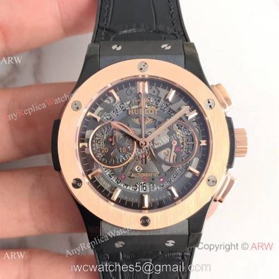 Swiss Copy Hublot Big Bang Classic Fusion Black Case Watch 7750 Valjoux 1