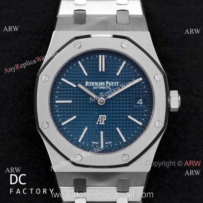 Replica Audemars Piguet Royal Oak Jumbo Extra Thin 39MM Watch Stainless Steel Blue Face 1