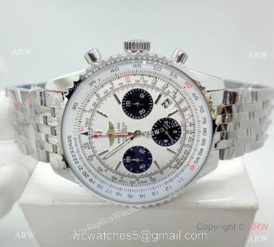 Breitling 1884 Chronometre Navitimer 01 Stainless Steel White Watch 46mm 1