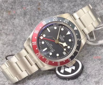 Replica Tudor Black Bay GMT Pepsi Watch For Sale Blue Red Bezel Black Dial 1