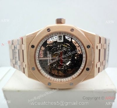 Audemars Piguet Royal Oak Rose Gold 43mm Watch / Fake AP Skeleton 1