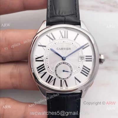 Swiss Cartier De Drive SS White Roman Dial 41mm Watch WGNM0003 Knock off 1