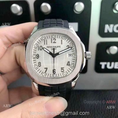 Best Replica Patek Philippe Aquanaut 38mm Watches SS White Dial 1