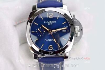 Swiss Replica Panerai Luminor GMT Limited Edition SS Blue Watch PAM 688 1