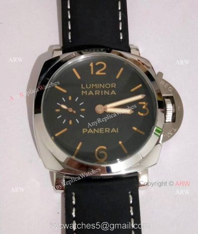 FAKE PAM422 LUMINOR MARINA PANERAI 47MM WATCH SS BLACK DIAL 1