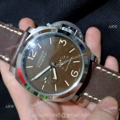 Officine Panerai AAA Wristwatch PAM423 Luminor Power Reserve Brown Watch 1