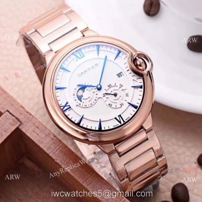 New Style Rose Gold Cartier Ballon Bleu De Moon Phase Automatic Watch 1