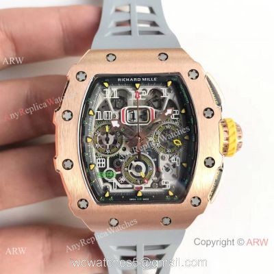 KV Factory Swiss Richard Mille RM 11-03 Rose Gold Flyback Chronograph Watch 1