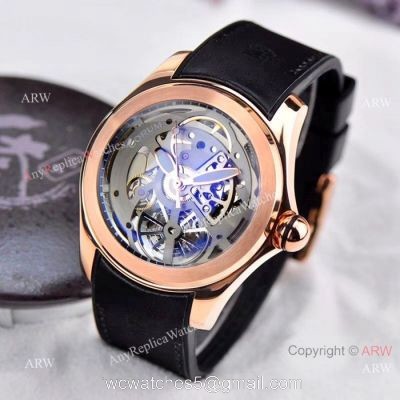 Corum Skeleton Bubble Watch Replica Rose Gold Corum Bubble Squelette Wrist 1