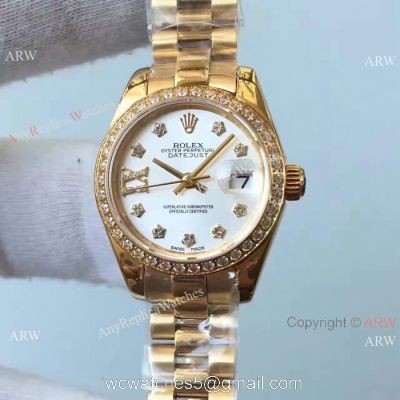 Rolex Datejust 26mm Rolex Presidential Diamond Bezel Replica Watch 1