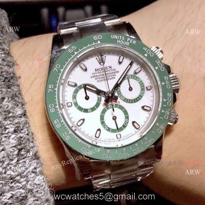BL Factory Replica New Rolex Daytona Swiss 4130 Green Ceramic Bezel Men Watch 1