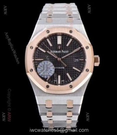 JF Replica Audemars Piguet Royal Oak 3120 Movement Watch Two Tone Rose Gold 1