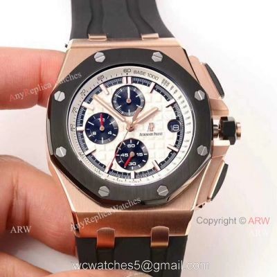 Audemars Piguet Royal Oak Offshore Rose Gold White Face Replica Watch 1