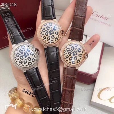 Fake Cartier Ballon Bleu de Leopard Watches Quartz Movement 1