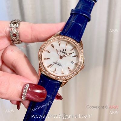 Omega DeVille Co-Axial Cscapement 34mm Watches Rose Gold Case 1