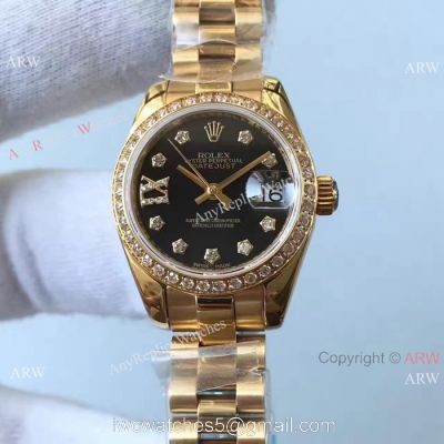 New Datejust Rolex Presidential Diamond Bezel Replica watch 26mm 1