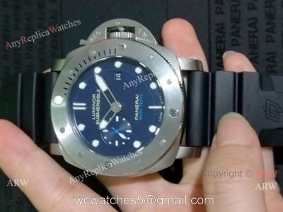 Knockoff Panerai Submersible BMG-TECH Watch SS Blue Dial 1