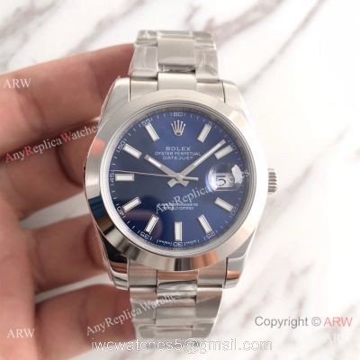 NEW UPGRADED Rolex Datejust II Oyster Band SS Blue Dial Watch 1
