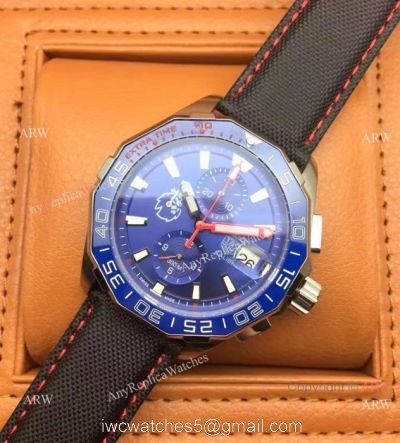 Replica TAG Heuer Match Timer Chronograph Watches SS Blue Ceramic 1