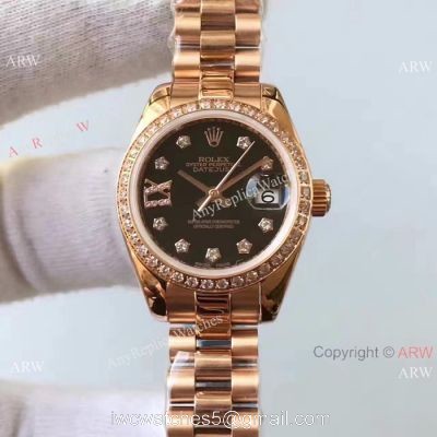 Rolex Datejust Rolex Replica Presidential Diamond Watch Yellow Gold 1