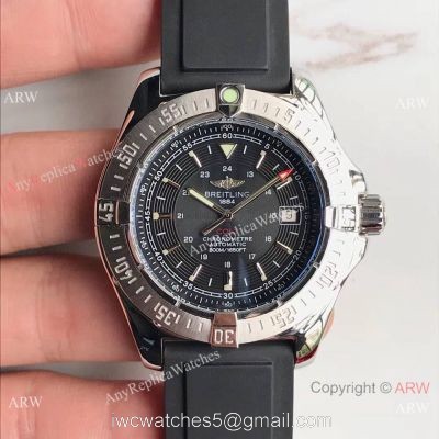 Swiss Replica Breitling Colt Automatic 500m Chronometre SS Black Face Watch 1