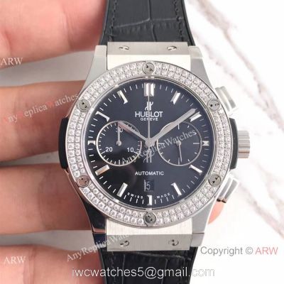 Swiss Knock off Hublot Big Bang Classic Diamond Bezel Watch 7750 Swiss Grade 1