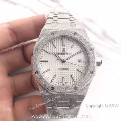 JF Factory Newest Audemars Piguet For Sale SS Frosted White Face 1
