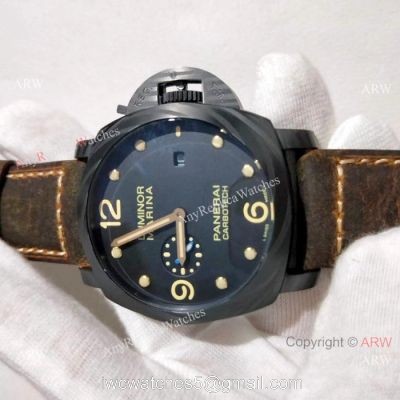 New Copy Panerai Luminor Marina 44mm Watches Carbon Case PAM661 1