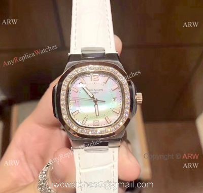 Patek Philippe Nautilus Womens Diamond watch White MOP Face 1