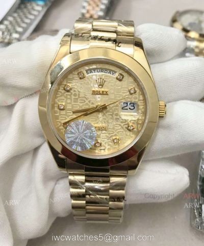 Replica Rolex Presidential Diamond Day-Date 40mm Watches Yellow Gold 1