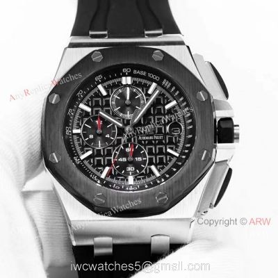 Royal Oak Offshore Replica Audemars Piguet Watches For Sale SS Black Rubber Strap Luxury Watch 1