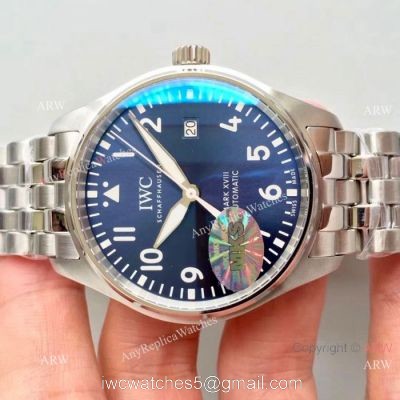 SWISS GRADE IWC Mark XVIII Replica SS Blue Dial Watch 1