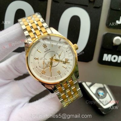 New Copy Omega Complications Automatic Mens Watch 2-Tone Silver Dial 1
