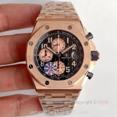 JF Factory Replica Audemars Piguet Royal Oak Offshore Rose Gold 26470OR Chronograph Watch 42mm 1