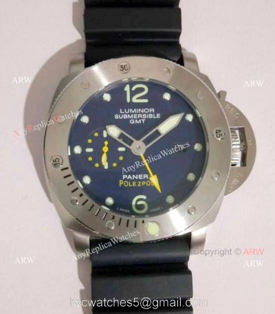 AAA Copy Panerai Luminor Submersible GMT PAM 719 Black Rubber Watch 1