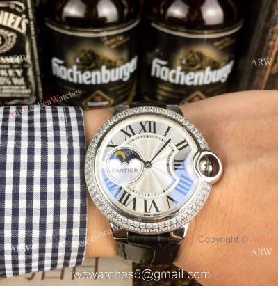 AAA Quality Cartier Ballon Bleu de Moon phase Diamond Copy watch 1